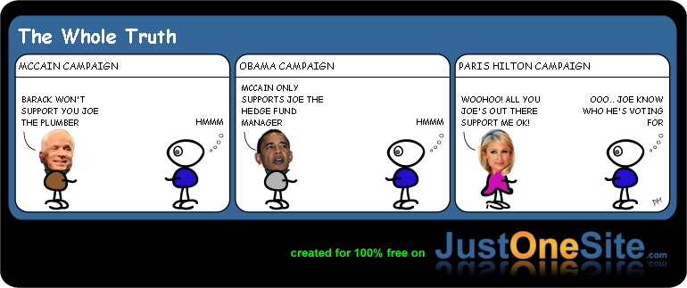Click cartoon to read full post or to COMMENT Paris Hilton for President cartoon